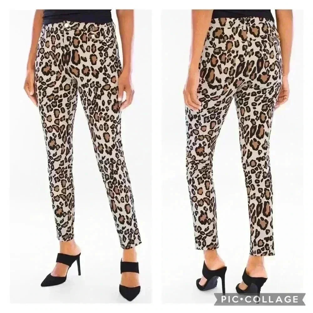 NWT CHICO’S So Slimming Refined Ponte Animal Ankle Pants Chicos Size 0